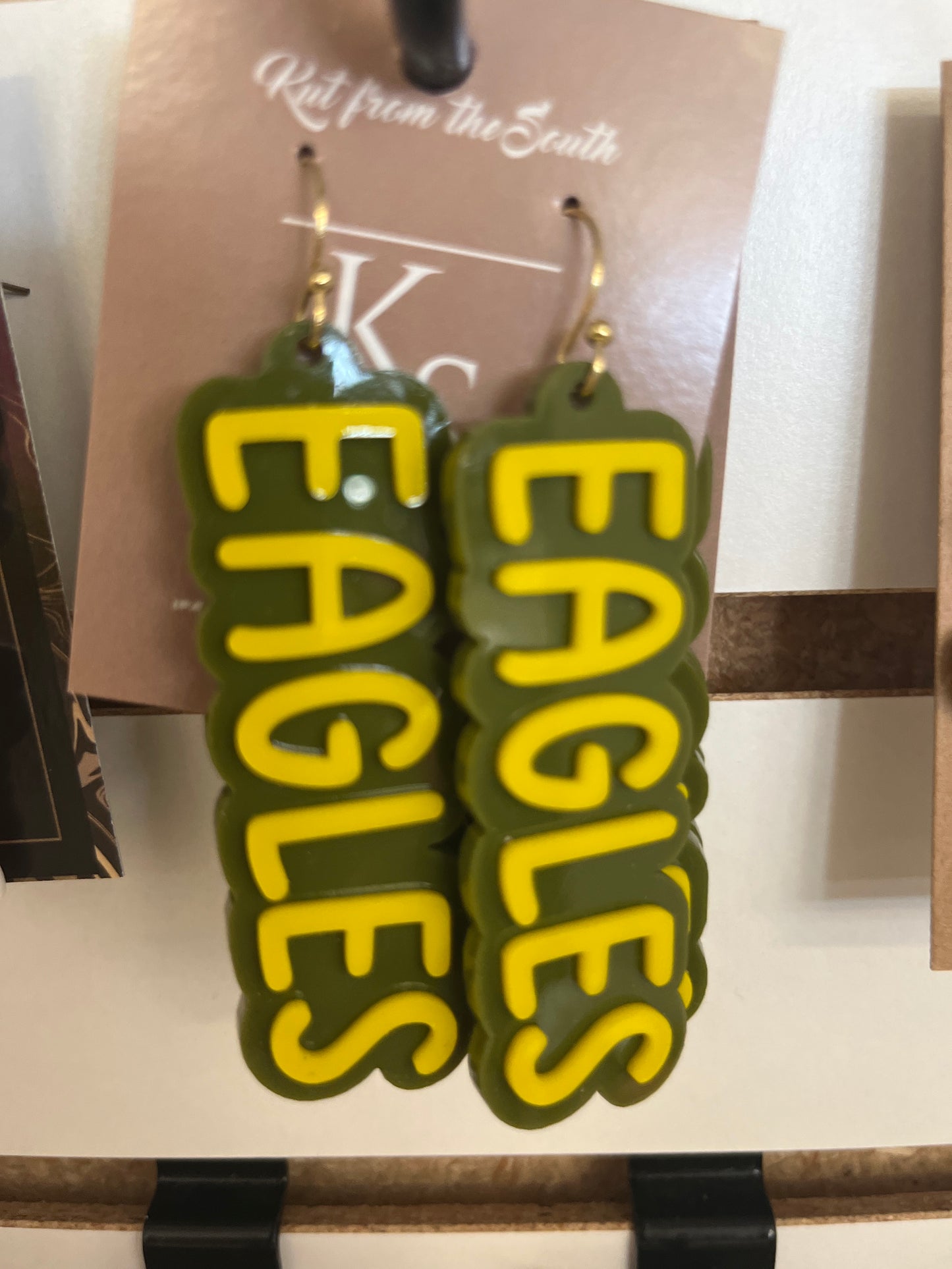 KS Mascot Script Earrings
