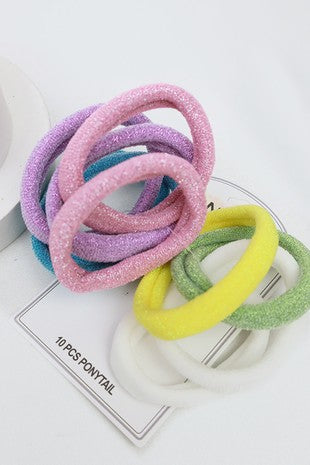 10pc Soft Hair Tie Set