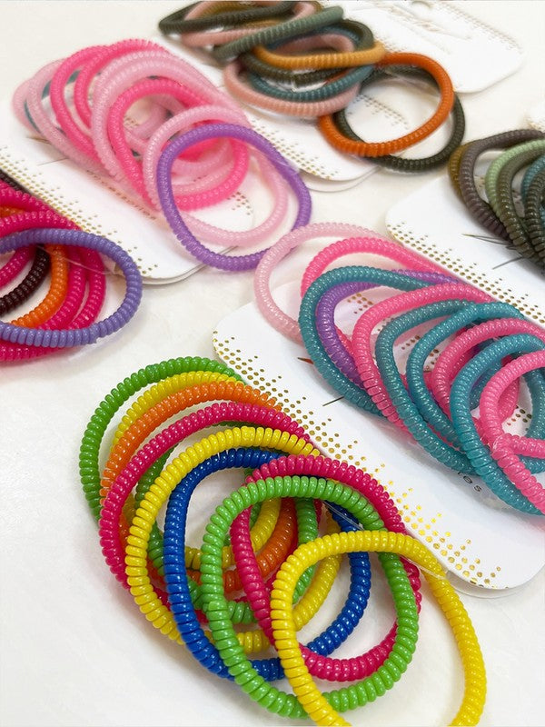 10pc Spiral Hair Tie Set