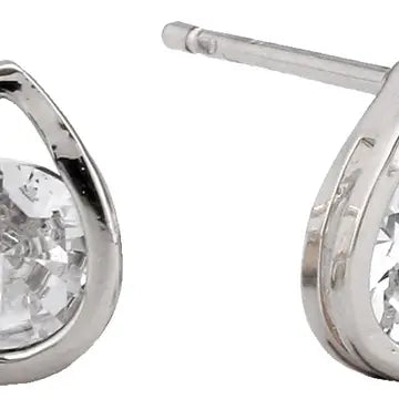 14K Bordered Post Earrings