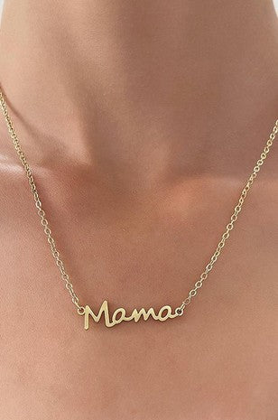 18K Stainless Mama Necklace