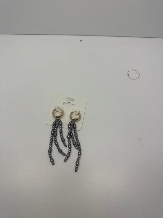 E - Pearl Drop Huggie Hoop