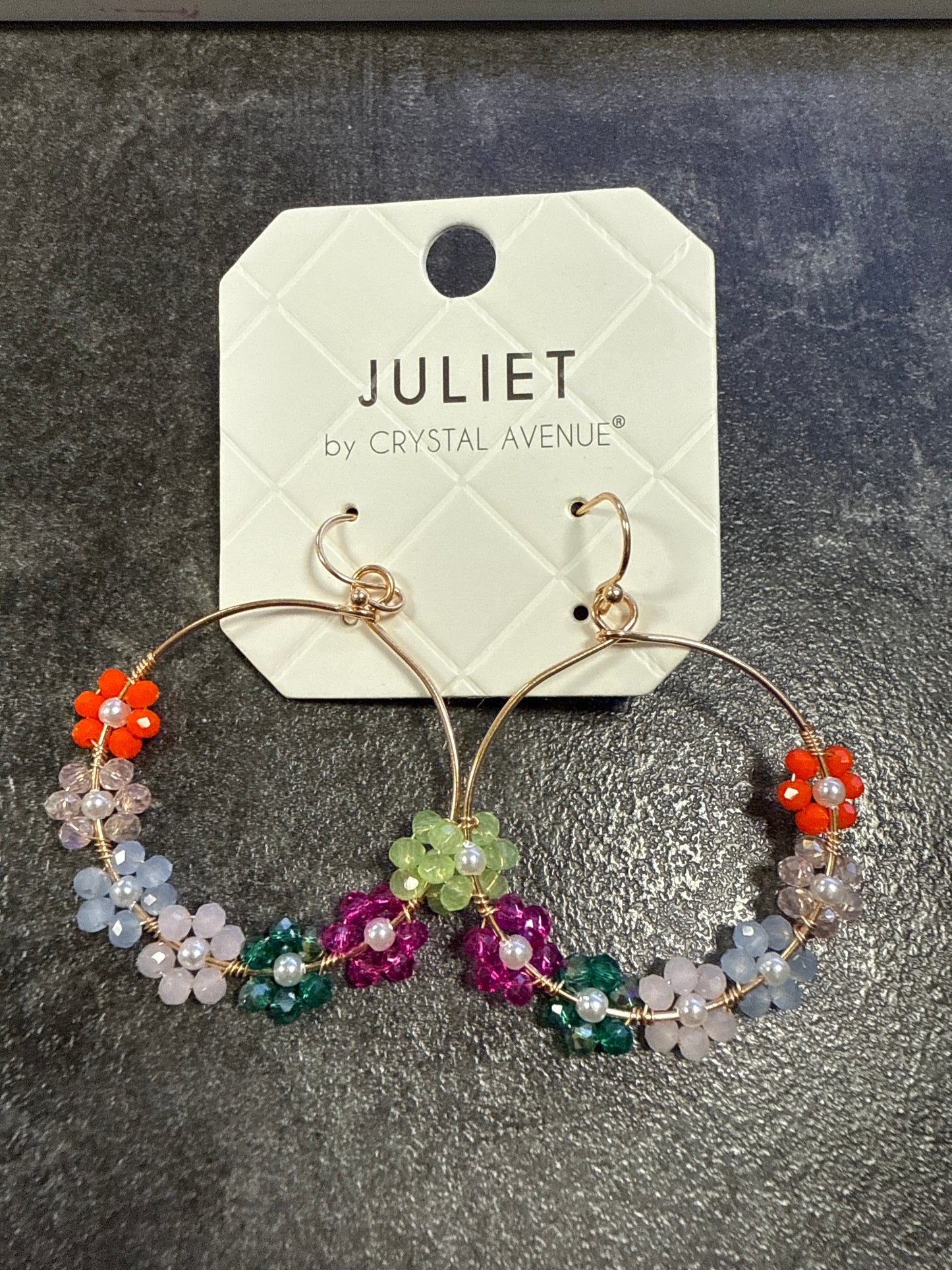 Floral Finesse Hoop Earrings