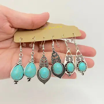 3 Pair Bohemian Earring Set