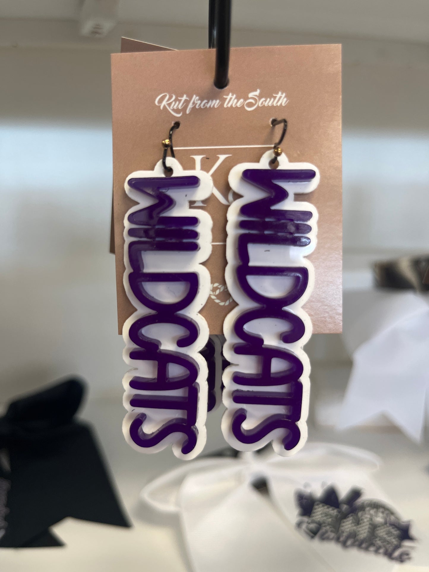 KS Mascot Script Earrings