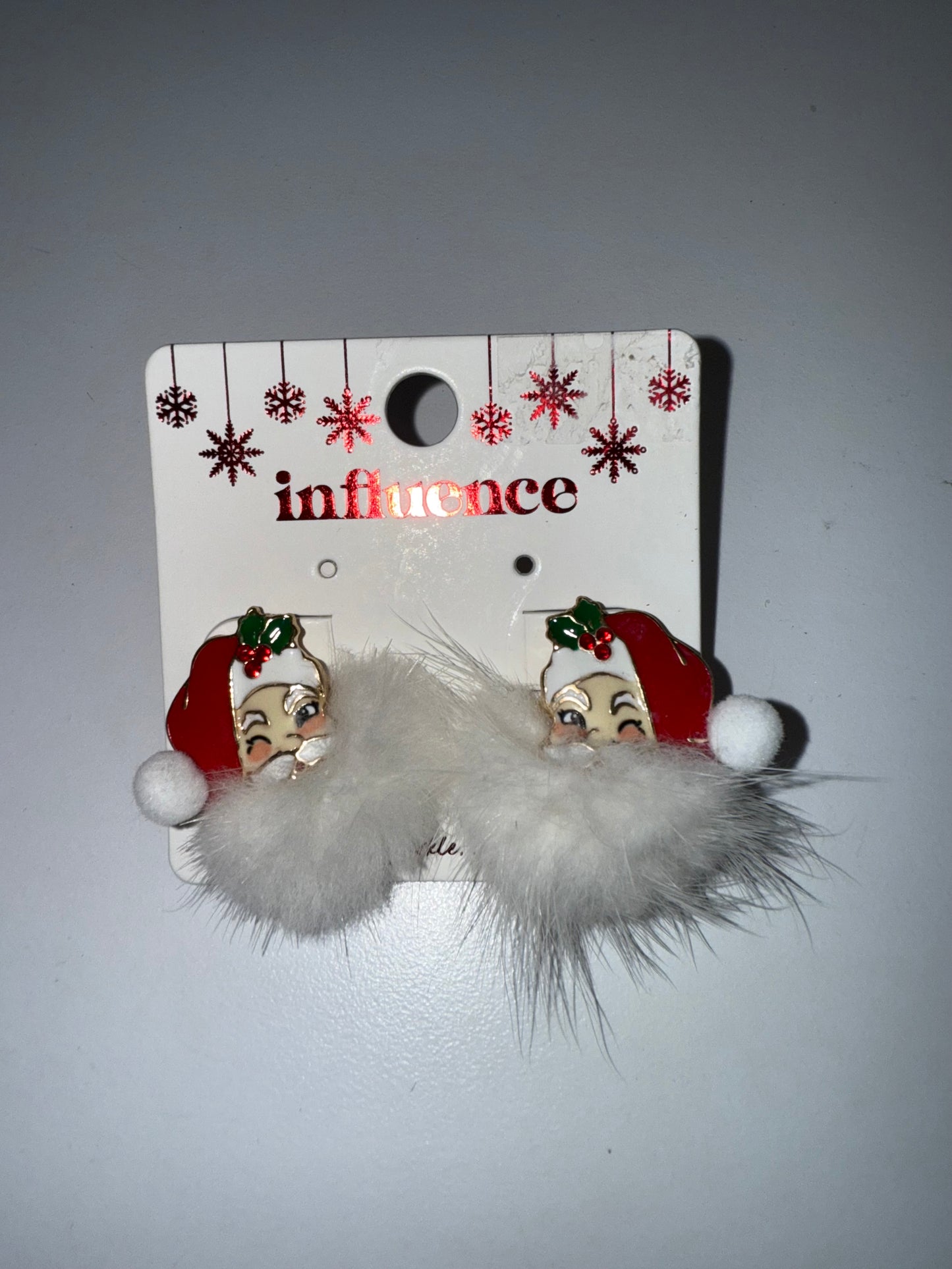 E - Fuzzy Santa Studs