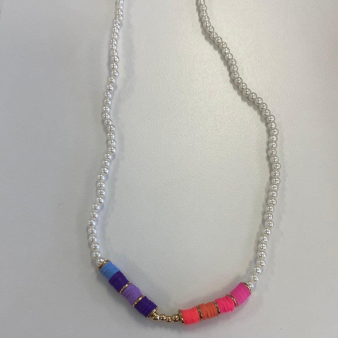 Color Bead/Pearl Necklace