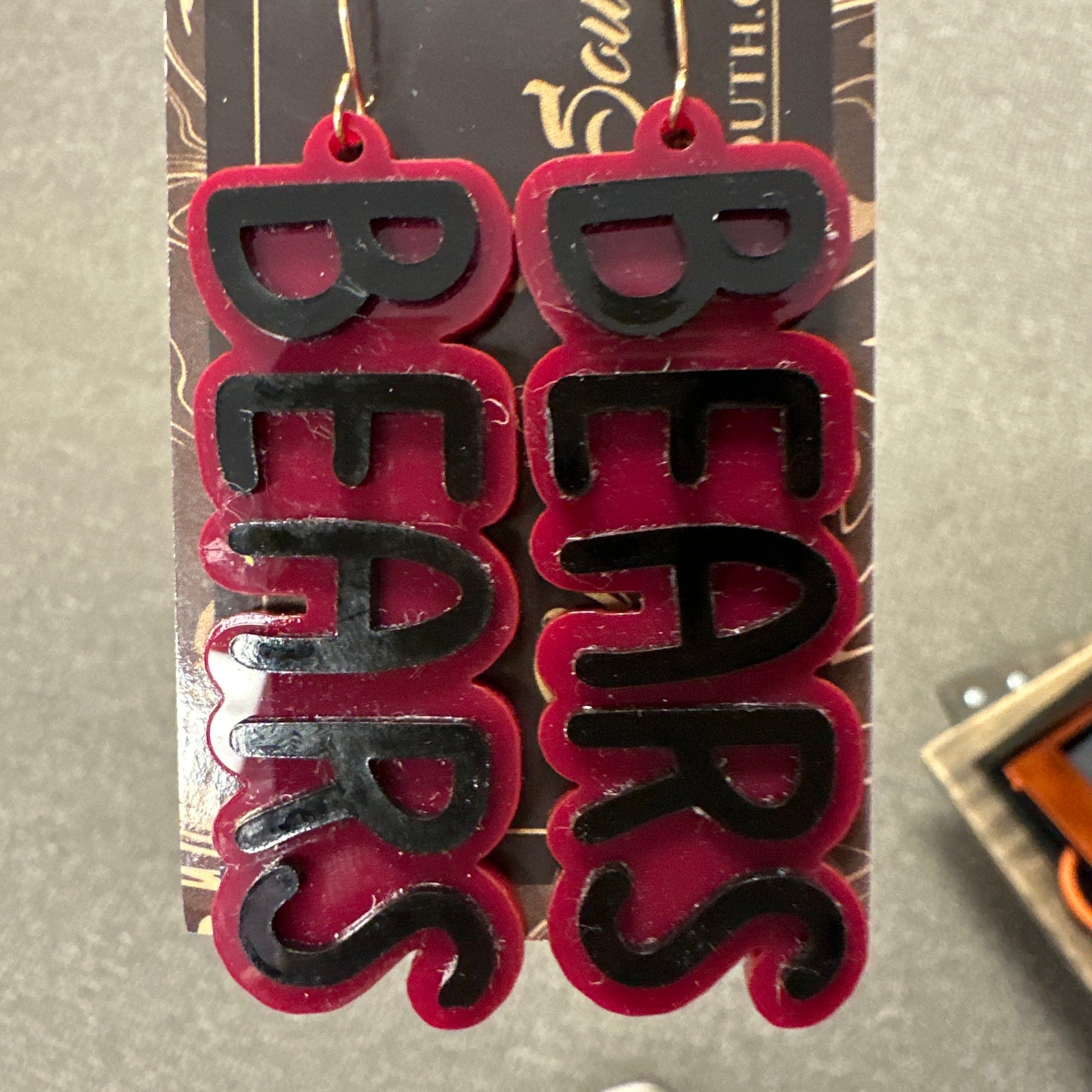 KS Mascot Script Earrings