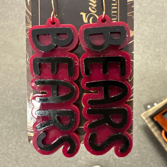 KS Mascot Script Earrings