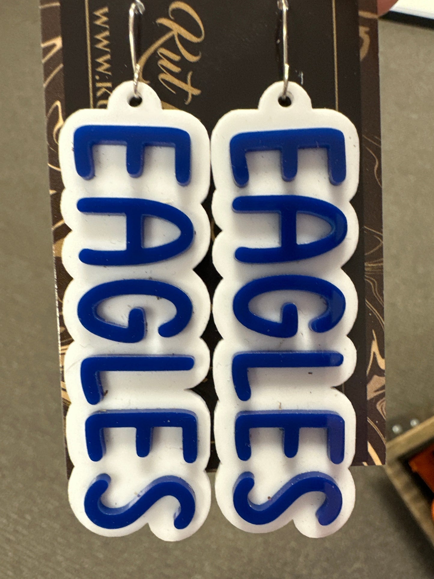 KS Mascot Script Earrings