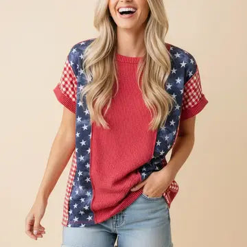 Americana Knit Top