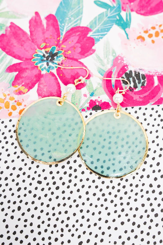 Aqua Shell Earrings