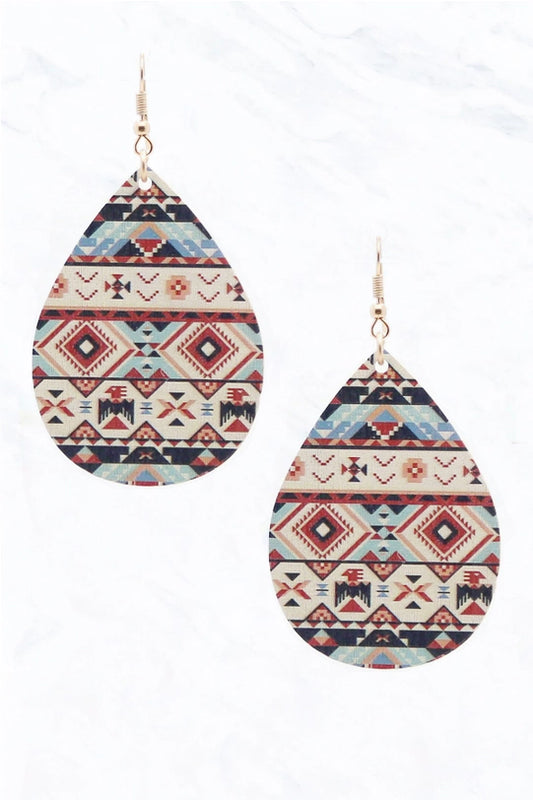 Aztec Print Earrings