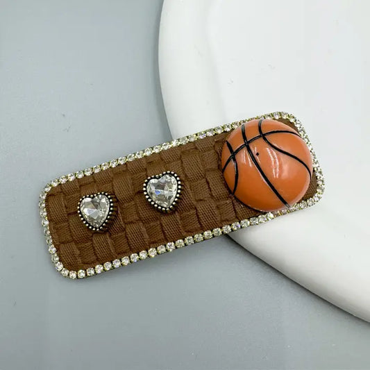 Basketball Rhinestone Hair Pin