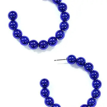 Beaded C Hoops