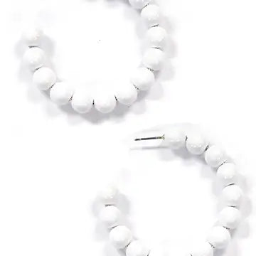 Beaded C Hoops