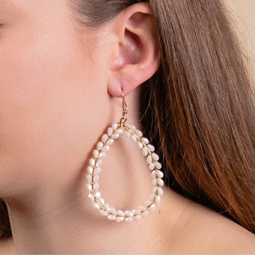 Beaded Hoop Earrings