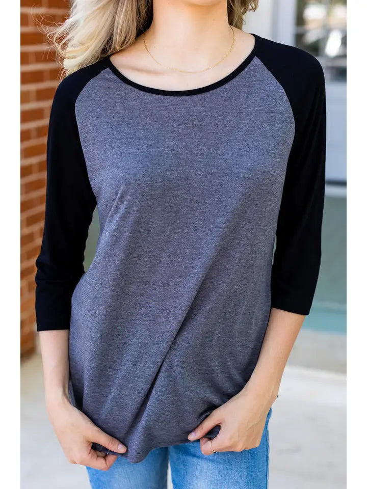 Black & Grey Baseball Raglan