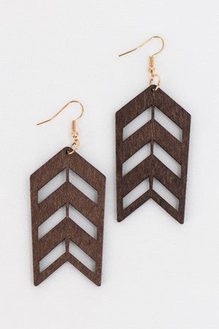 Boho Chevron Laser Cut Earrings