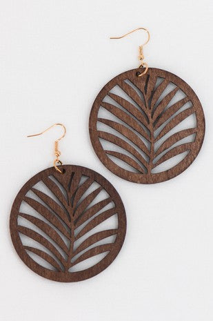 Boho Leaf Laser Cut Earrings