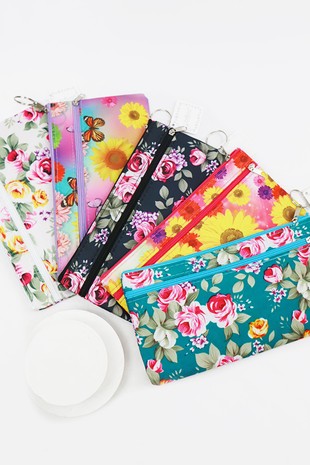Butterfly & Flower Makeup Pouch