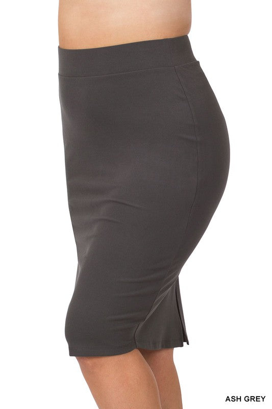 Buttery Soft Knee Skirt - Curvy