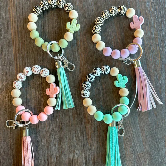 Cactus Western Keychain