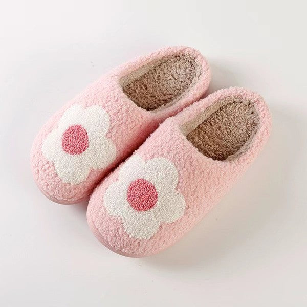 Cherry Blossom Fleece Slippers