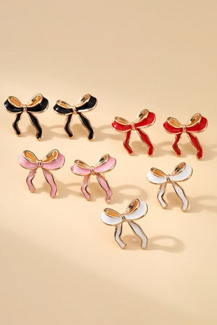 Colorful Bow Earrings