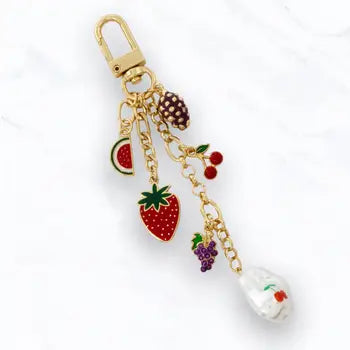 Colorful Fruit Charm Keychain