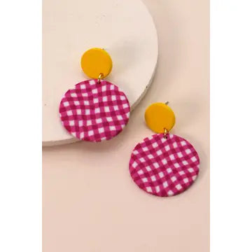 Colorful Print Polymer Earrings
