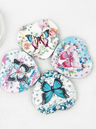 Cosmetic Mirror - Heart Shape Butterfly