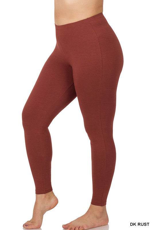 Cotton Full Length Leggings Curvy
