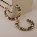 E - Crystal Beaded Hoops