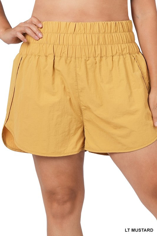 Curvy Windbreaker Shorts