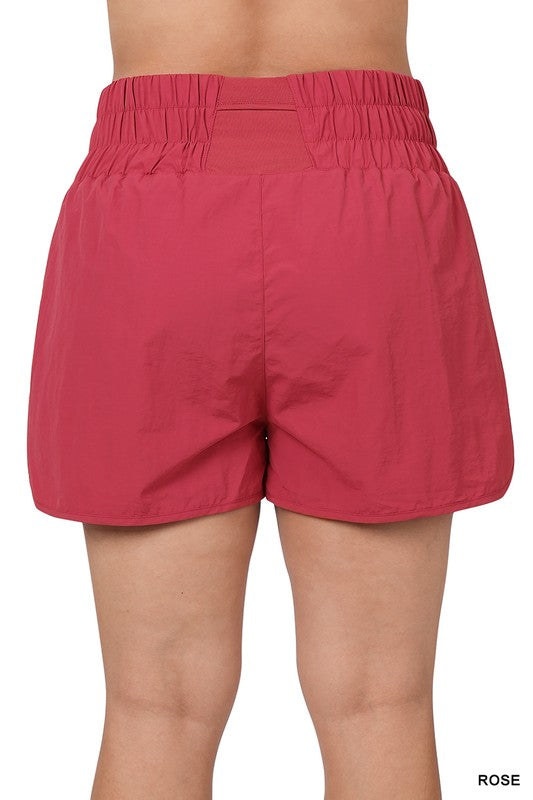 Curvy Windbreaker Shorts