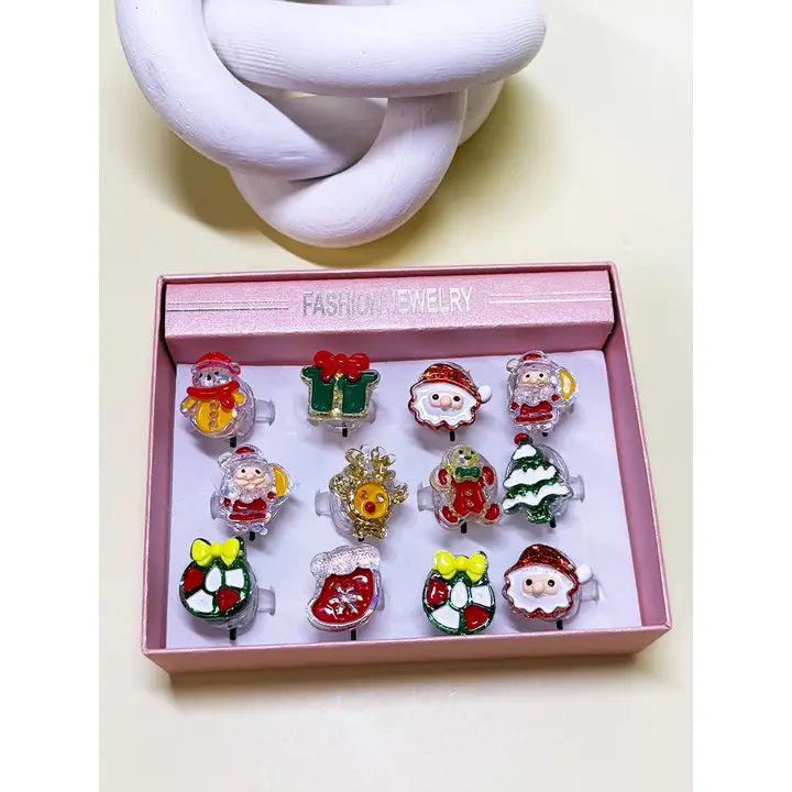Cute Christmas Light Up Ring