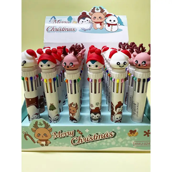 Cute Christmas Multi Color Pen Set