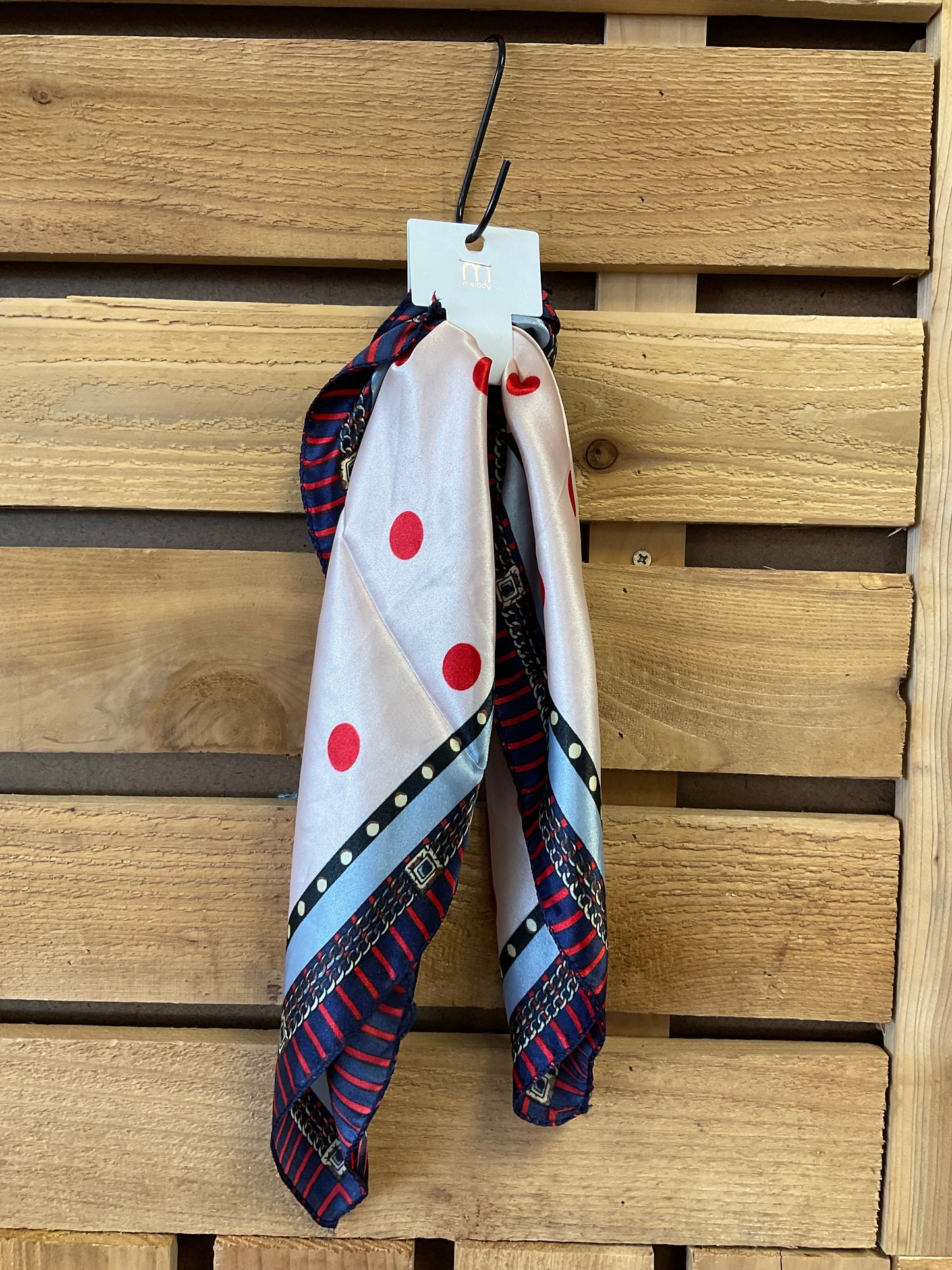 Polka Dot Satin Scarf