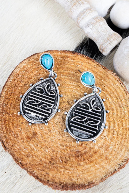 Dakota Stitch Teardrop Earrings