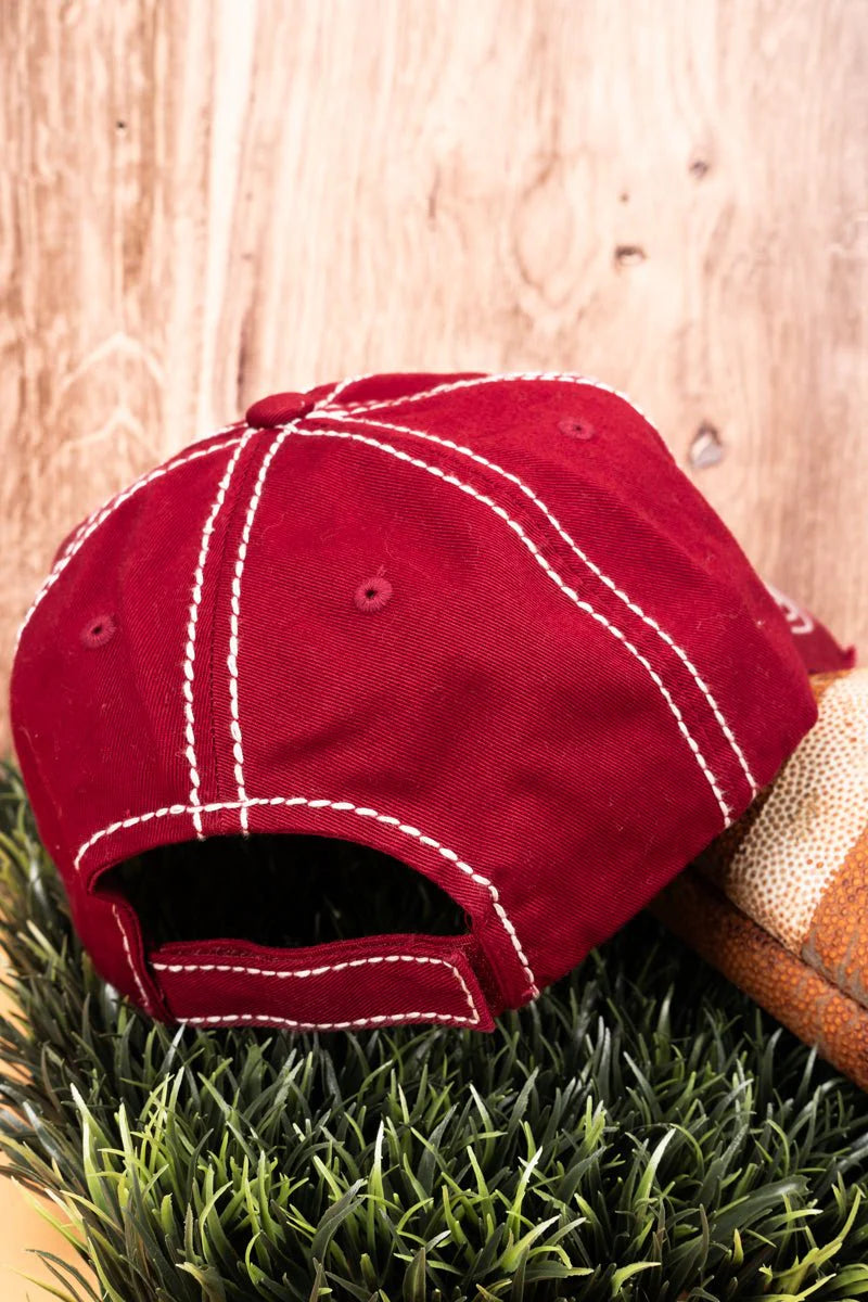 Distressed Football Love Cap