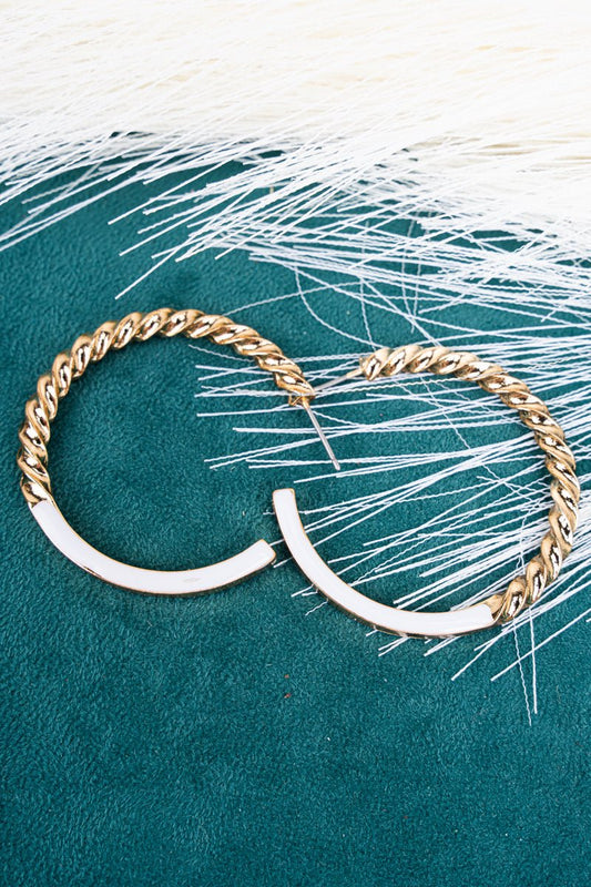 Dramatic Twist Hoop Earrings