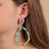 E - Beaded Hoops