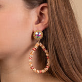 E - Beaded Hoops