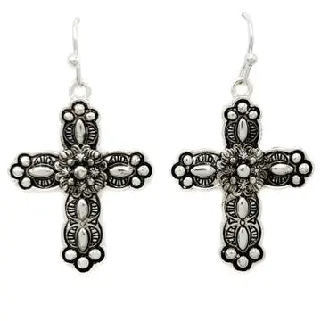 E - Cross Charm Dangle