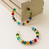 E - Crystal Beaded Hoops