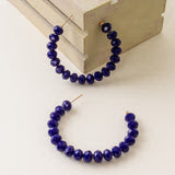 E - Crystal Beaded Hoops