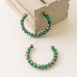 E - Crystal Beaded Hoops