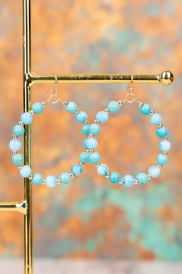 E - Marcella Beaded Hoops