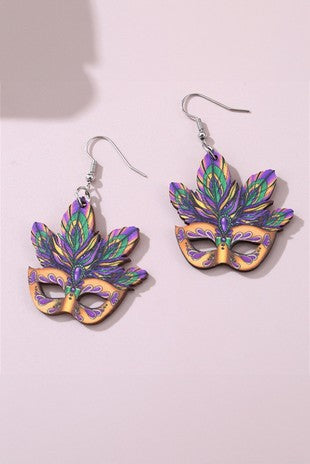 E - Mardi Gras Mask Dangles